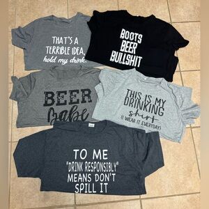 Graphic T-Shirts Bundle in Black and Gray